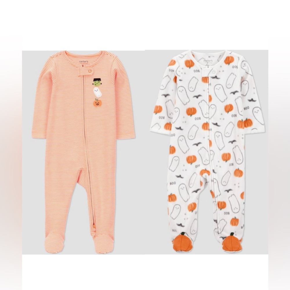 Festive Halloween New Infant Footies 0-3 Months